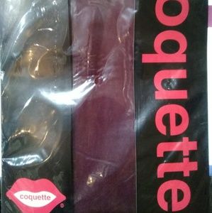 LAST PAIR! - Coquette burgundy stockings